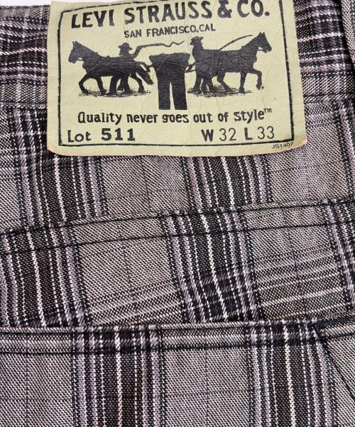 LEVI'S（リーバイス）LEVI'S (リーバイス) ストレッチパンツ グレー×ブラック サイズ:SIZE 32（M)の古着・服飾アイテム
