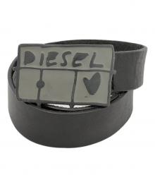 DIESEL（ディーゼル）の古着「レザーベルト」｜ブラック