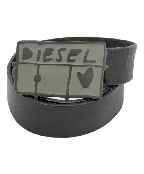 DIESEL（ディーゼル）DIESEL (ディーゼル) レザーベルト ブラックの古着・服飾アイテム