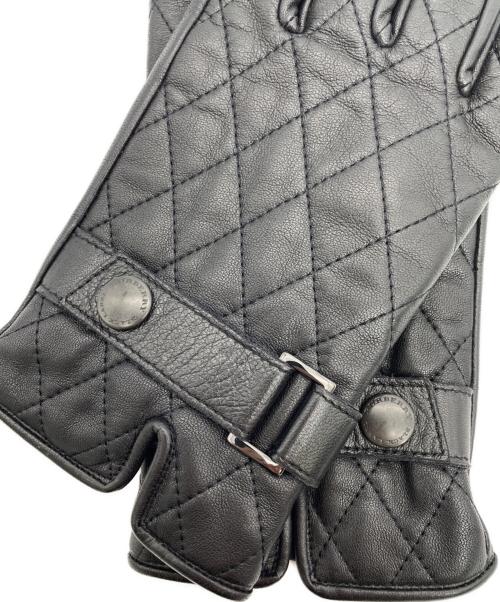 BURBERRY BLACK LABEL（バーバリーブラックレーベル）BURBERRY BLACK LABEL (バーバリーブラックレーベル) レザーグローブ ブラックの古着・服飾アイテム