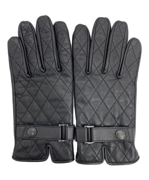 BURBERRY BLACK LABEL（バーバリーブラックレーベル）BURBERRY BLACK LABEL (バーバリーブラックレーベル) レザーグローブ ブラックの古着・服飾アイテム