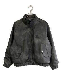 FREAK'S STORE×UMBRO（フリークスストア×アンブロ）の古着「ブルゾン／Leatherette Stand Collar Blouson／レザレット スタンドカラー ブルゾン」｜グレー