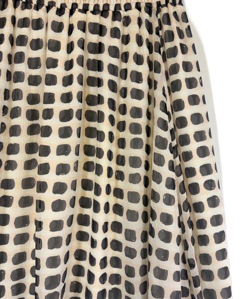 Kate Spade（ケイトスペード）Kate Spade (ケイトスペード) ギャザースカート ブラック×ベージュ サイズ:SIZE Sの古着・服飾アイテム