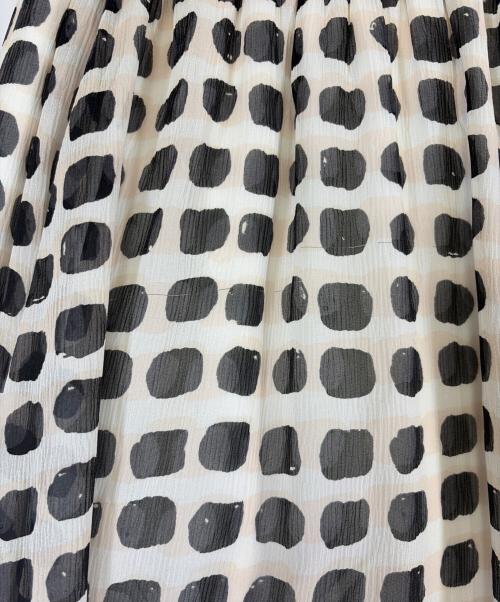 Kate Spade（ケイトスペード）Kate Spade (ケイトスペード) ギャザースカート ブラック×ベージュ サイズ:SIZE Sの古着・服飾アイテム