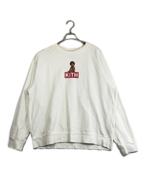 KITH（キス）KITH (キス) KITH x Biggie classic logo crewneck コラボスウェット ホワイト サイズ:SIZE XLの古着・服飾アイテム