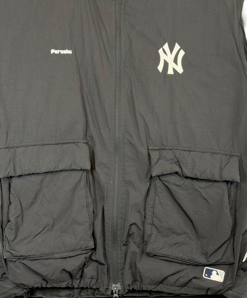 PERUSHU（ペルーシュ）Perushu (ペルーシュ) MLB (エムエルビー) 中綿ジャケット ブラック サイズ:SIZE Lの古着・服飾アイテム