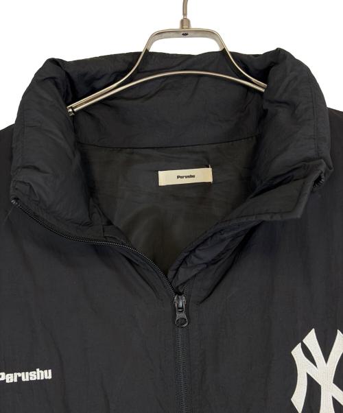 PERUSHU（ペルーシュ）Perushu (ペルーシュ) MLB (エムエルビー) 中綿ジャケット ブラック サイズ:SIZE Lの古着・服飾アイテム