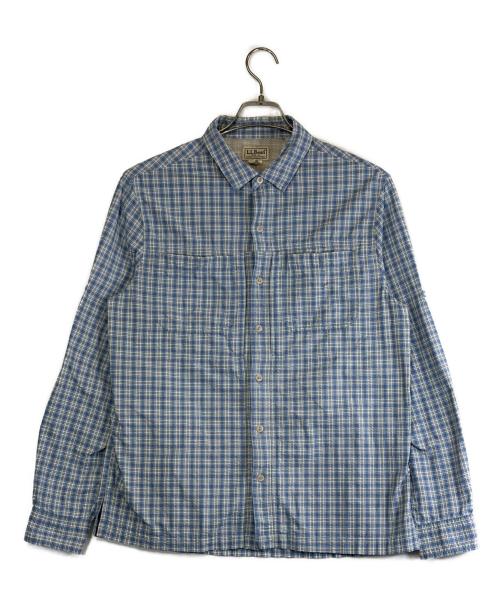 L.L.Bean（エルエルビーン）L.L.Bean (エルエルビーン) 長袖シャツ ブルー×ホワイト サイズ:SIZE Lの古着・服飾アイテム