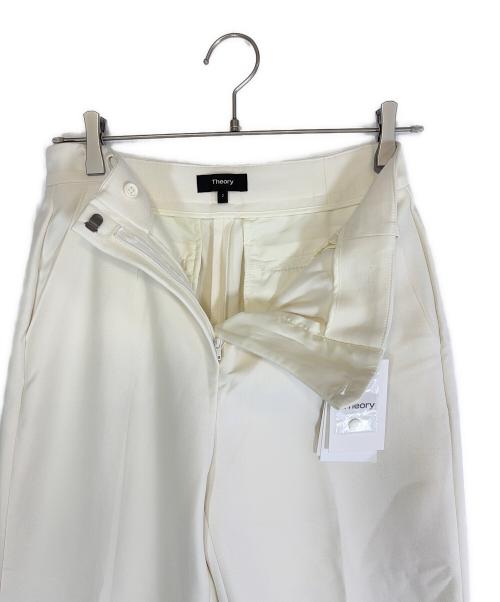 theory（セオリー）theory (セオリー) ワイドカフパンツ ホワイト サイズ:SIZE 2（M) 未使用品の古着・服飾アイテム