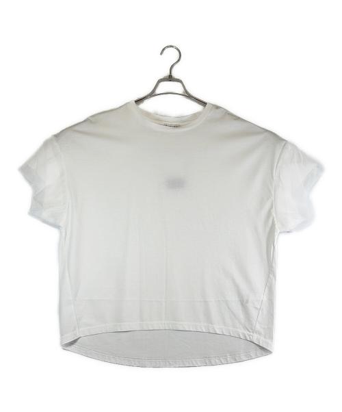 le.coeur blanc（ルクールブラン）le.coeur blanc (ルクールブラン) 半袖ブラウス ホワイト サイズ:SIZE 38（M) 未使用品の古着・服飾アイテム