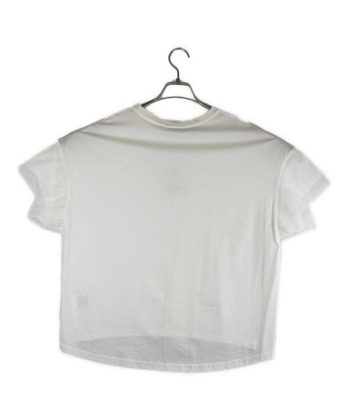 le.coeur blanc（ルクールブラン）le.coeur blanc (ルクールブラン) 半袖ブラウス ホワイト サイズ:SIZE 38（M) 未使用品の古着・服飾アイテム