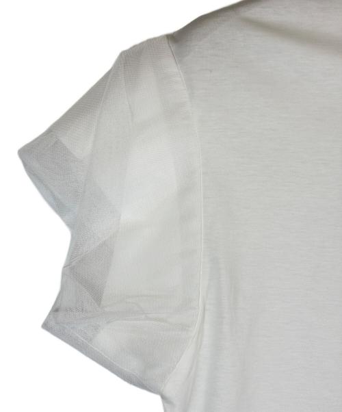 le.coeur blanc（ルクールブラン）le.coeur blanc (ルクールブラン) 半袖ブラウス ホワイト サイズ:SIZE 38（M) 未使用品の古着・服飾アイテム