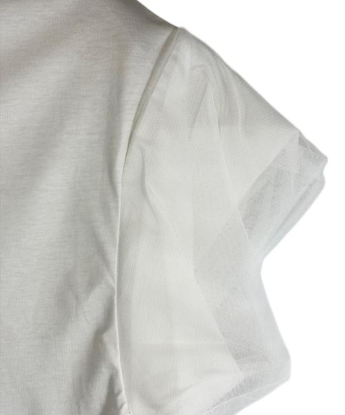 le.coeur blanc（ルクールブラン）le.coeur blanc (ルクールブラン) 半袖ブラウス ホワイト サイズ:SIZE 38（M) 未使用品の古着・服飾アイテム