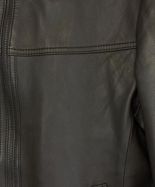 HUGO BOSS（ヒューゴ ボス）HUGO BOSS (ヒューゴ ボス) ラムレザージャケット ブラウン サイズ:UK50（L)の古着・服飾アイテム