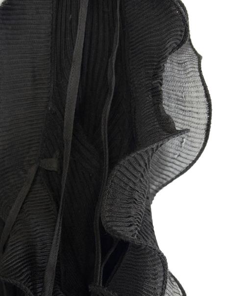 Snidel（スナイデル）Snidel (スナイデル) フリルスリーブニットプルオーバー ブラック サイズ:SIZE Freeの古着・服飾アイテム