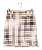 BURBERRY BLUE LABELバーバリー ブルー レーベル）の古着「ミニスカート」｜アイボリー