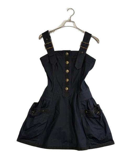 BURBERRY LONDON（バーバリーロンドン）BURBERRY LONDON (バーバリーロンドン) ジャンパースカート ブラック サイズ:SIZE 36（M）の古着・服飾アイテム