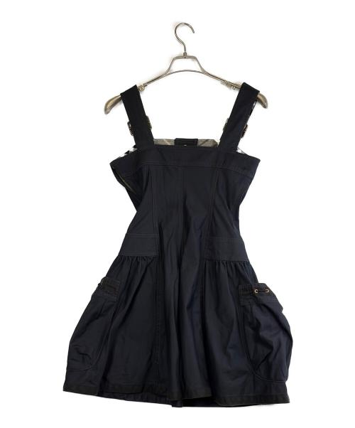 BURBERRY LONDON（バーバリーロンドン）BURBERRY LONDON (バーバリーロンドン) ジャンパースカート ブラック サイズ:SIZE 36（M）の古着・服飾アイテム