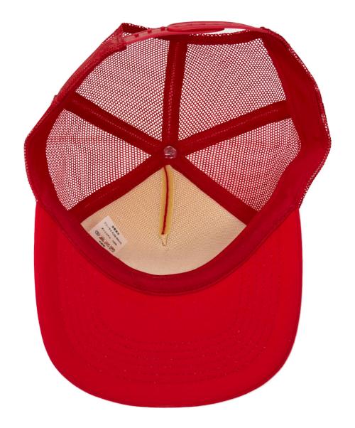 BUDWEISER（バドワイザー）BUDWEISER (バドワイザー) スパイダー トラッカーキャップ レッドの古着・服飾アイテム