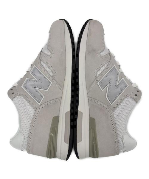 NEW BALANCE（ニューバランス）NEW BALANCE (ニューバランス) ローカットスニーカー ホワイト×グレー サイズ:SIZE 25.5cmの古着・服飾アイテム