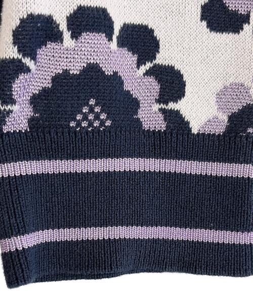Kate Spade（ケイトスペード）Kate Spade (ケイトスペード) ニット ホワイト×ネイビー×ラベンダー サイズ:SIZE XSの古着・服飾アイテム