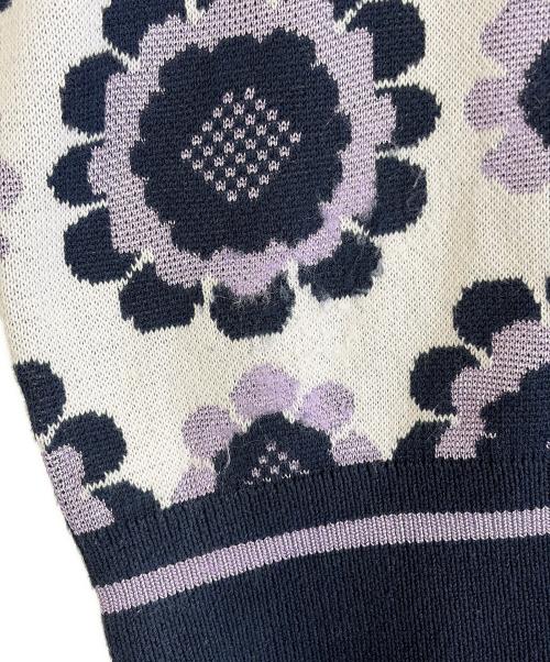 Kate Spade（ケイトスペード）Kate Spade (ケイトスペード) ニット ホワイト×ネイビー×ラベンダー サイズ:SIZE XSの古着・服飾アイテム