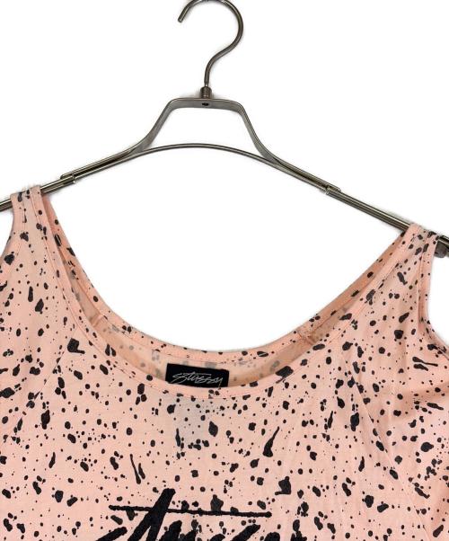 stussy（ステューシー）stussy (ステューシー) オフショルダーTシャツ ピンク サイズ:SIZE Sの古着・服飾アイテム