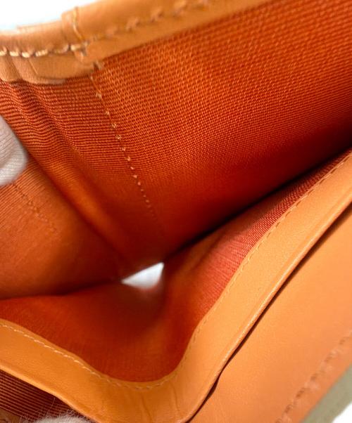 russet（ラシット）russet (ラシット) 2つ折り財布/ミディアムウォレット ブラウン×オレンジの古着・服飾アイテム