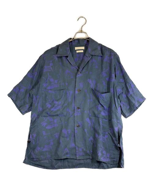 YOKE（ヨーク）YOKE (ヨーク) 半袖シャツ グリーン×パープル サイズ:SIZE 1（S)の古着・服飾アイテム
