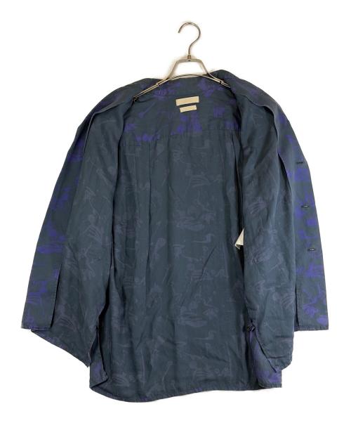 YOKE（ヨーク）YOKE (ヨーク) 半袖シャツ グリーン×パープル サイズ:SIZE 1（S)の古着・服飾アイテム