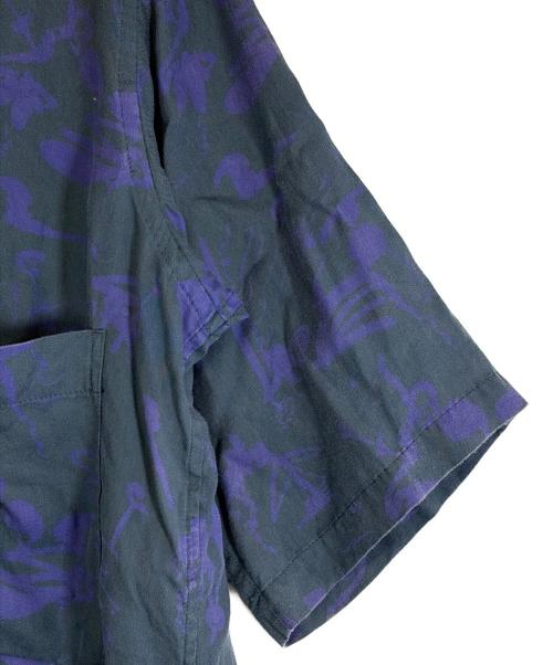 YOKE（ヨーク）YOKE (ヨーク) 半袖シャツ グリーン×パープル サイズ:SIZE 1（S)の古着・服飾アイテム
