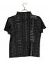 PLEATS PLEASE（プリーツプリーズ）の古着「ノースリーブカットソー/コミックイラストモックネック半袖カットソー」｜ブラック
