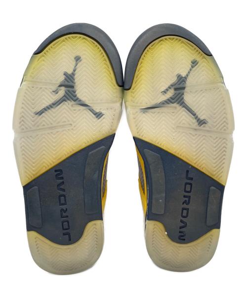 NIKE（ナイキ）NIKE (ナイキ)  Air Jordan 5 /エアジョーダン5 /ハイカットスニーカー イエロー×ネイビー サイズ:26の古着・服飾アイテム