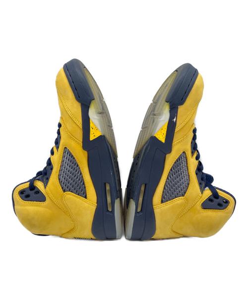 NIKE（ナイキ）NIKE (ナイキ)  Air Jordan 5 /エアジョーダン5 /ハイカットスニーカー イエロー×ネイビー サイズ:26の古着・服飾アイテム