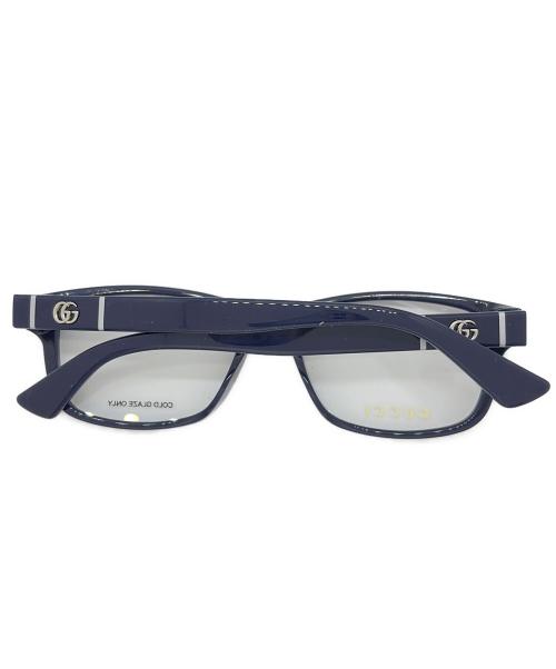 GUCCI（グッチ）GUCCI (グッチ) 伊達眼鏡 ネイビーの古着・服飾アイテム