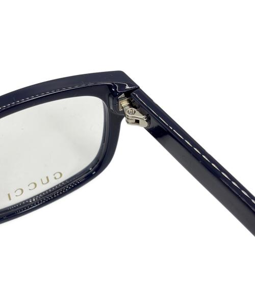 GUCCI（グッチ）GUCCI (グッチ) 伊達眼鏡 ネイビーの古着・服飾アイテム
