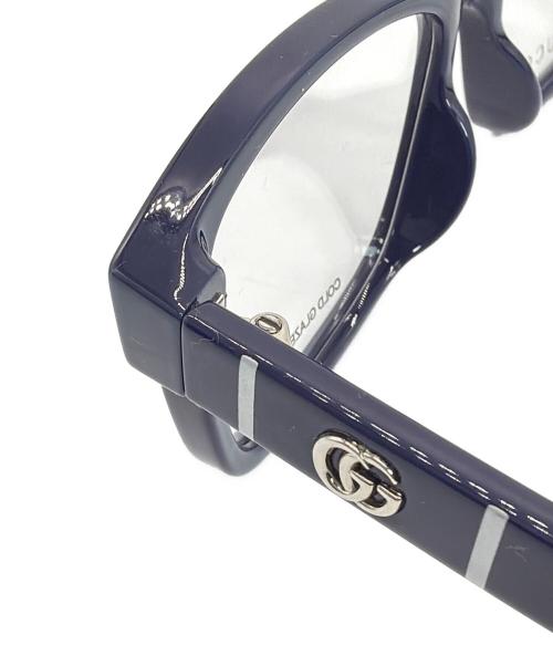 GUCCI（グッチ）GUCCI (グッチ) 伊達眼鏡 ネイビーの古着・服飾アイテム
