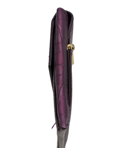 Pelley Lusso（ペレリールッソ）Pelley Lusso (ペレリールッソ) 長財布 パープルの古着・服飾アイテム