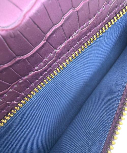 Pelley Lusso（ペレリールッソ）Pelley Lusso (ペレリールッソ) 長財布 パープルの古着・服飾アイテム