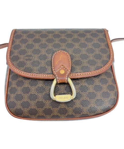 CELINE（セリーヌ）CELINE (セリーヌ) マカダム柄ショルダーバッグ ブラウンの古着・服飾アイテム