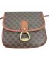 中古・古着 CELINE (セリーヌ) マカダム柄ショルダーバッグ ブラウン：22000円