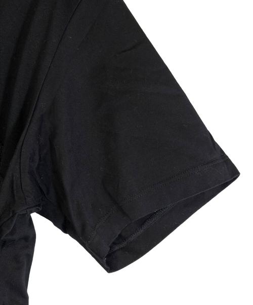 ISSEY MIYAKE（イッセイミヤケ）ISSEY MIYAKE (イッセイミヤケ) 生地切替グラフィックプリントTシャツ ブラック サイズ:SIZE 2（M）の古着・服飾アイテム