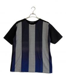 ISSEY MIYAKE（イッセイミヤケ）の古着「立体ボーダーTシャツ」｜ブラック×ホワイト×ブルー