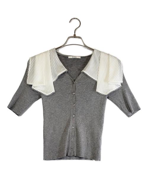 Snidel（スナイデル）Snidel (スナイデル) カラーディティールドッキングニットプルオーバー グレー サイズ:SIZE Freeの古着・服飾アイテム