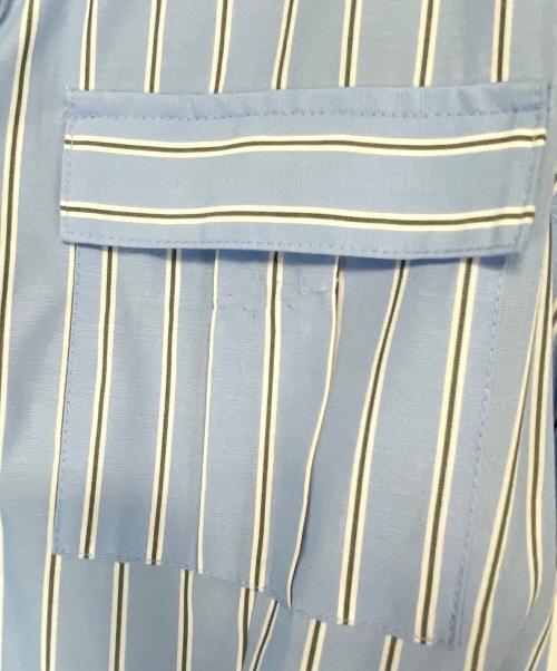 Snidel（スナイデル）Snidel (スナイデル) サファリシャツワンピース スカイブルー×ホワイトの古着・服飾アイテム