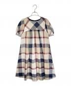 BLUE LABEL CRESTBRIDGEブルーレーベルクレストブリッジ）の古着「半袖ワンピース」｜グレー×ネイビー