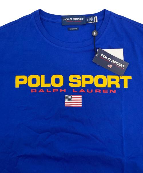 POLO SPORT（ポロスポーツ）POLO SPORT (ポロスポーツ) ロゴプリントTシャツ ブルー サイズ:Lの古着・服飾アイテム
