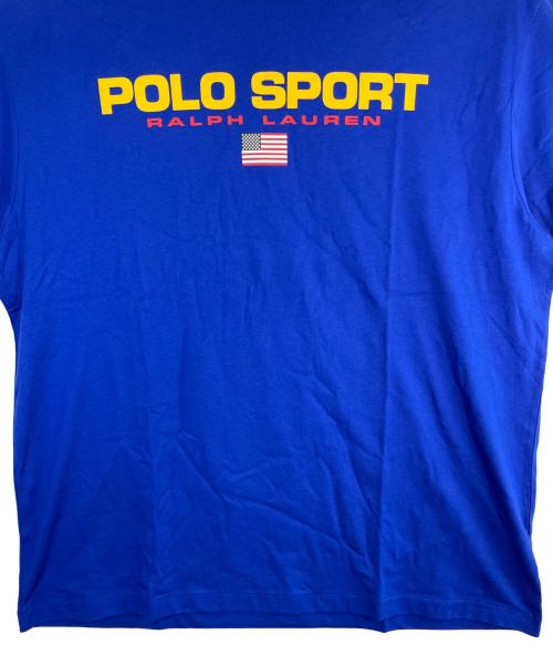 POLO SPORT（ポロスポーツ）POLO SPORT (ポロスポーツ) ロゴプリントTシャツ ブルー サイズ:Lの古着・服飾アイテム
