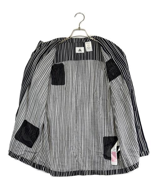 DISNEY（ディズニー）Disney (ディズニー) ストライプシャツ ブラック サイズ:SIZE Lの古着・服飾アイテム