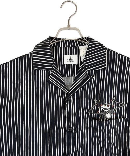 DISNEY（ディズニー）Disney (ディズニー) ストライプシャツ ブラック サイズ:SIZE Lの古着・服飾アイテム